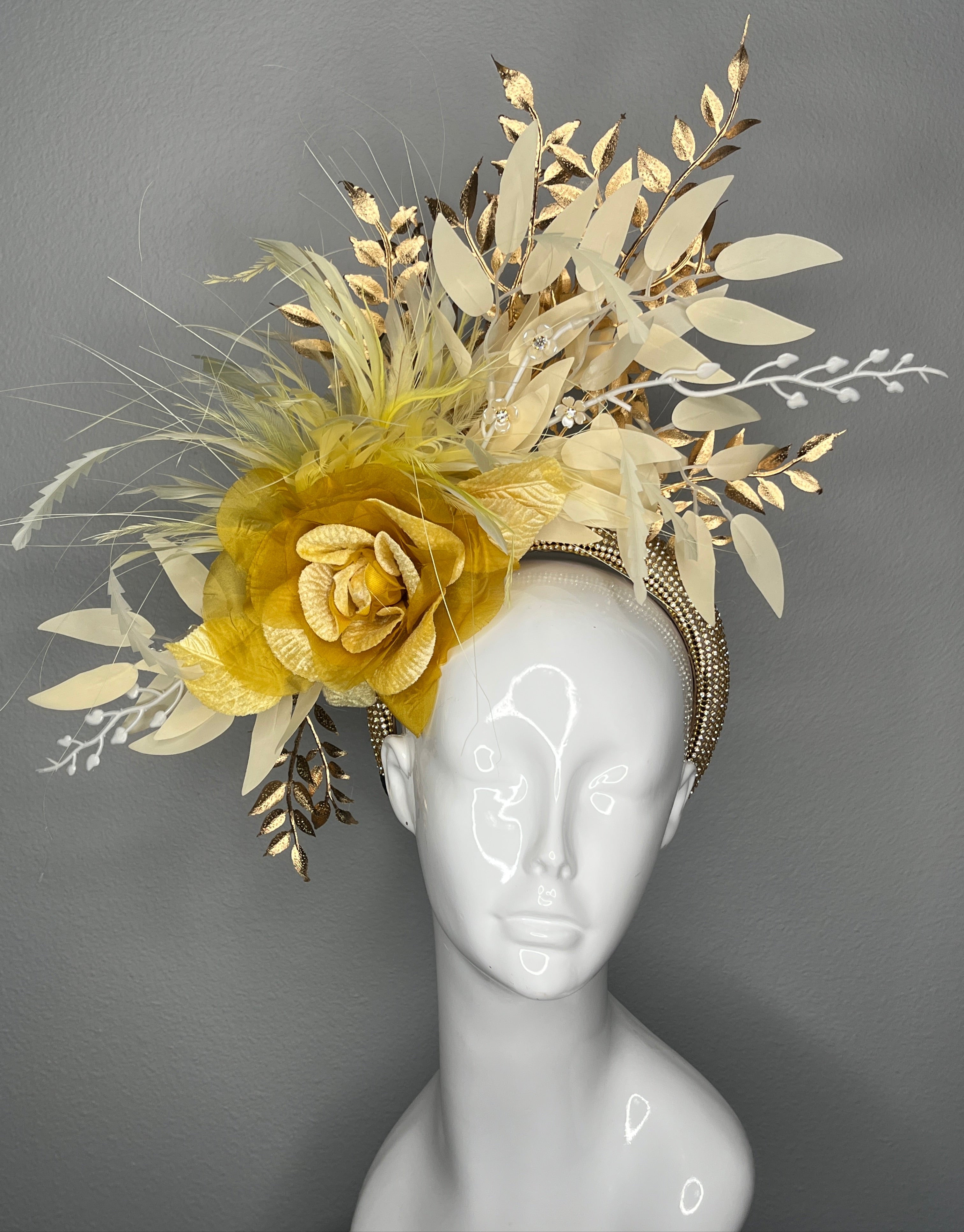 Golden Bloom Fascinator Hut