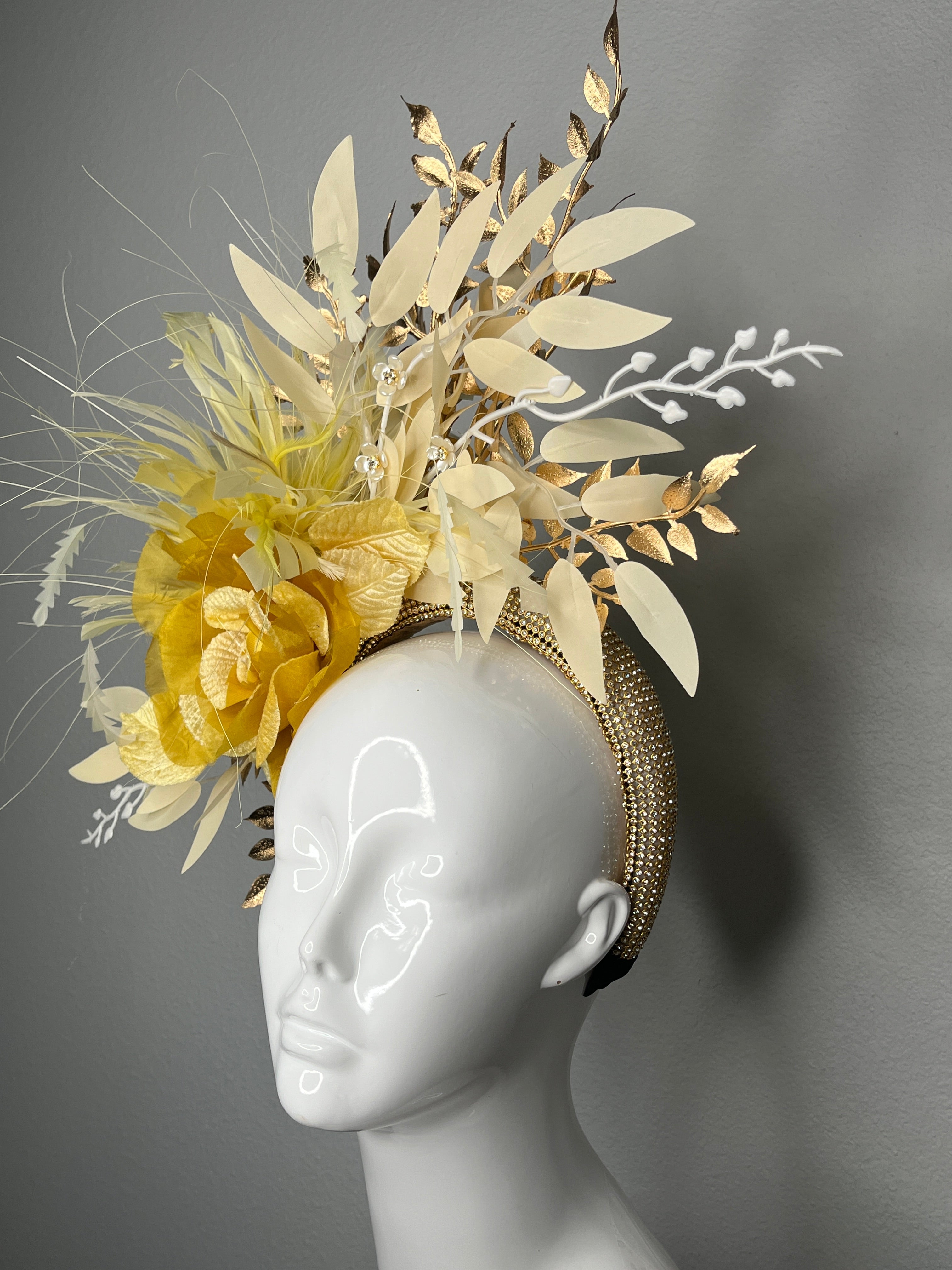Golden Bloom Fascinator Hut