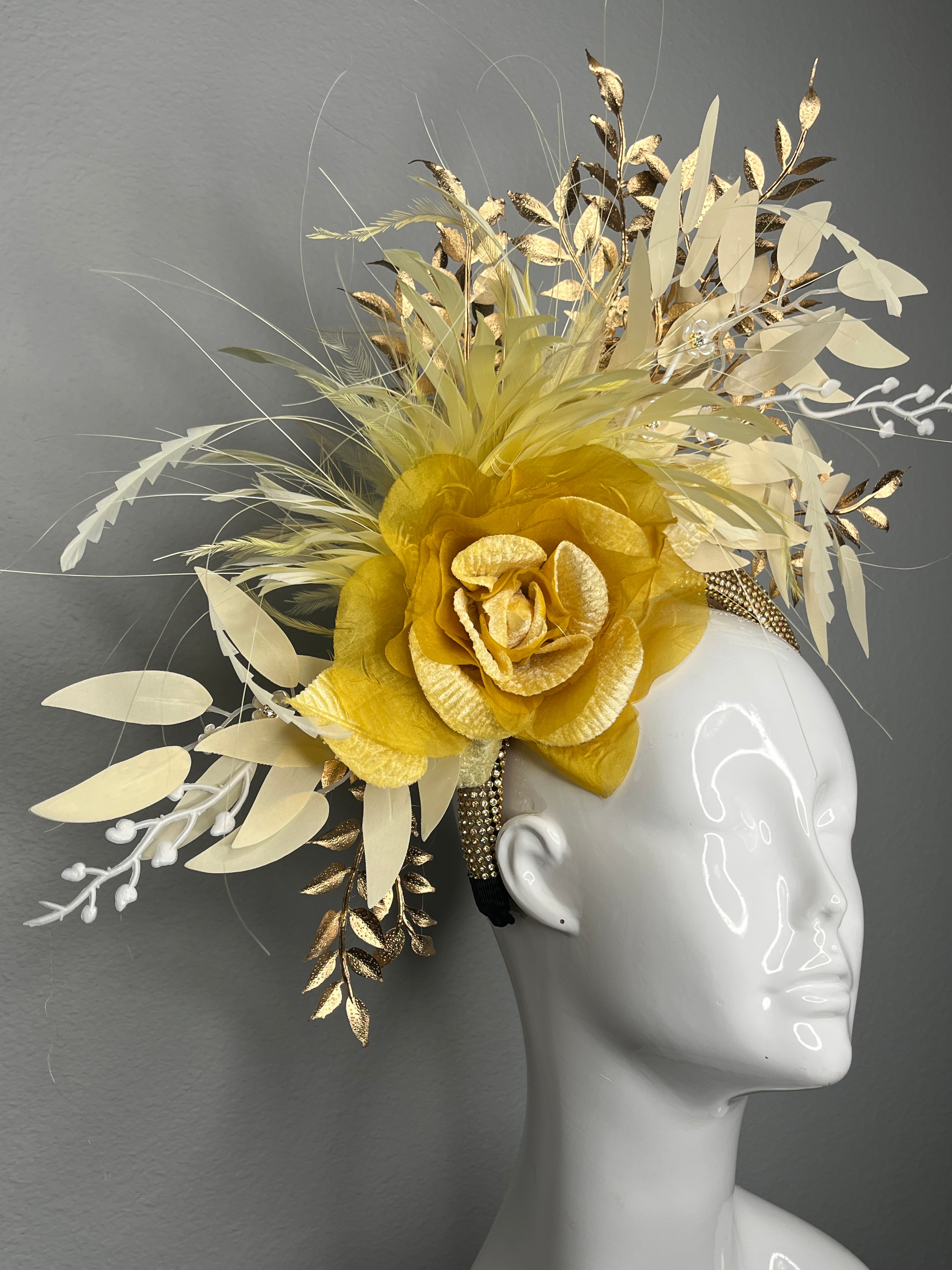 Golden Bloom Fascinator Hut