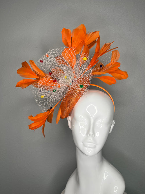 Citrus Orange Karnevalsfeder Faszinator Hut