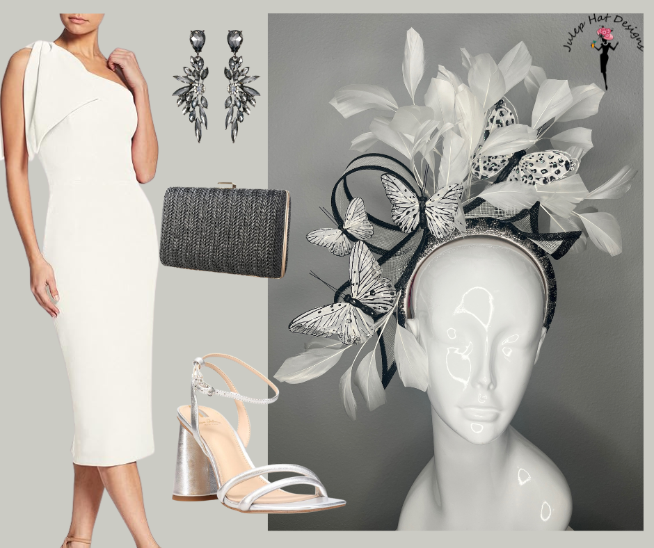 Noir Papillon Crown Fascinator Hut