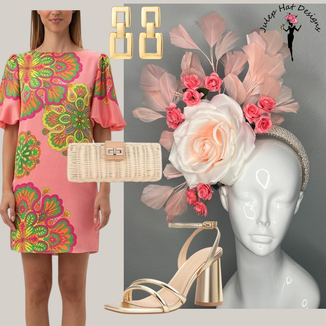 Blush Bloom Fascinator mit Pearlized Haarband